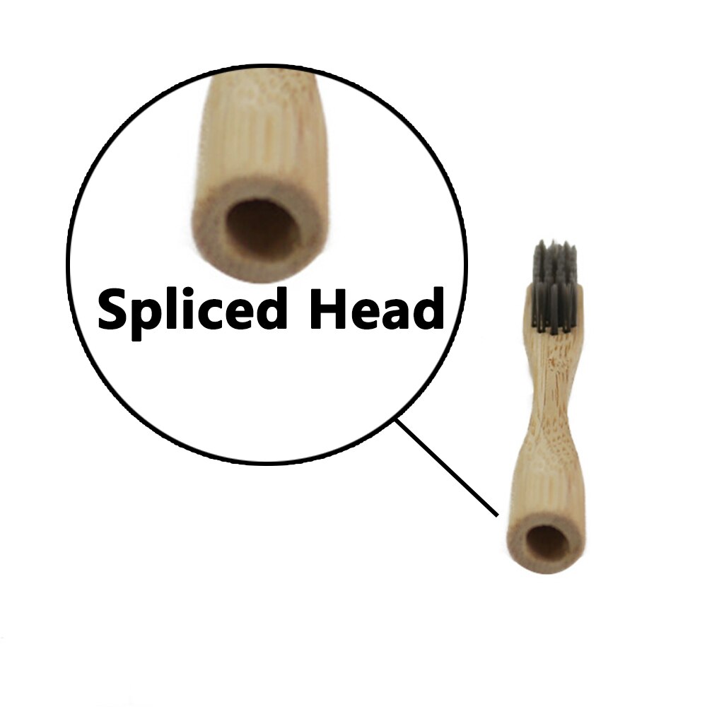 Bamboo Toothbrush with Plug-in Replacement Brush Heads Change Head ToothBush Teeth Care Cleaning Brushes for Travel Living Bath