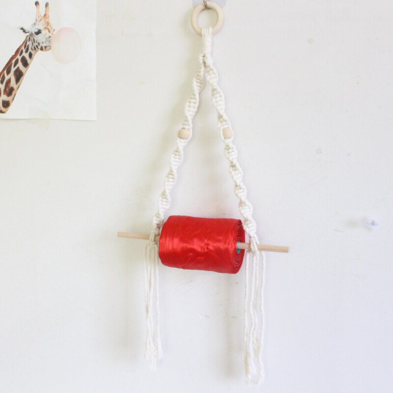 Hout Katoen Touw Vintage Weave Handdoek Opknoping Touw Toiletrolhouder Toiletrolhouder Voor Woonkamer Badkamer: 04