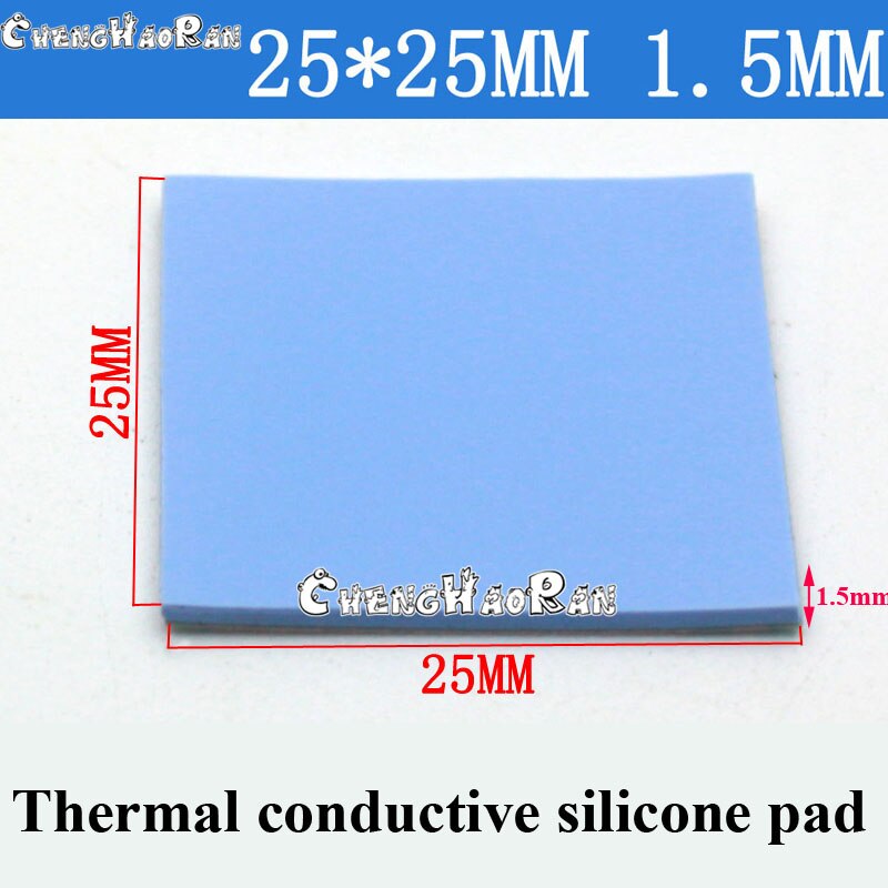 Disipador de calor de CPU GPU, almohadilla de silicona conductora de refrigeración, 30mm * 30mm * 0,5/1,0/1,5/2,0/2,5/3,0mm, almohadilla térmica de , 1 unidad