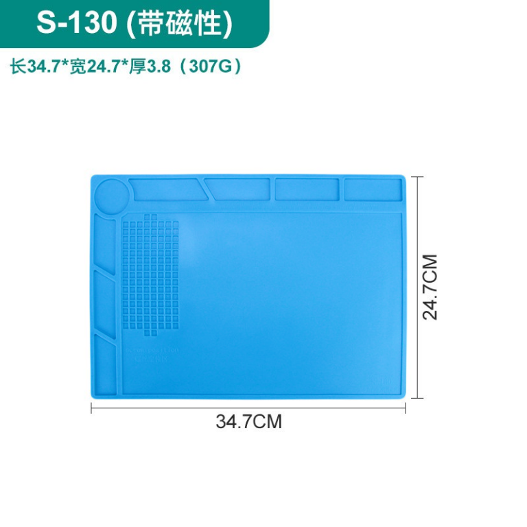 Antistatic ESD Soldering Mat For Bga Rework Station Large Ipad Repair Heat Insulation Mat Pad Small Silicon Mat Thick Soldering: WHITE