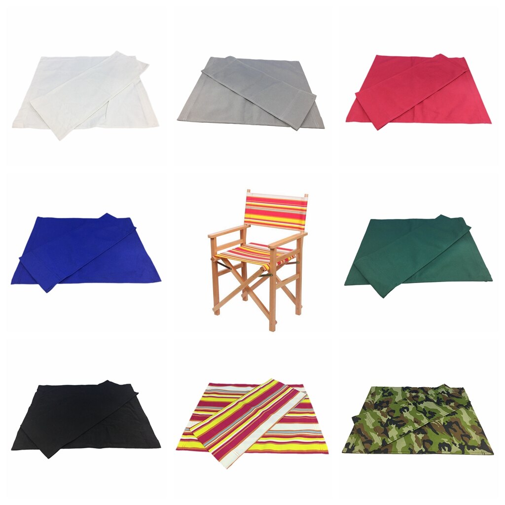 2 stk lærred ryglæn sæde klud til cross folding direktør stol/fritid skammel/sæde udendørs camping fiskeri erstatning lærred