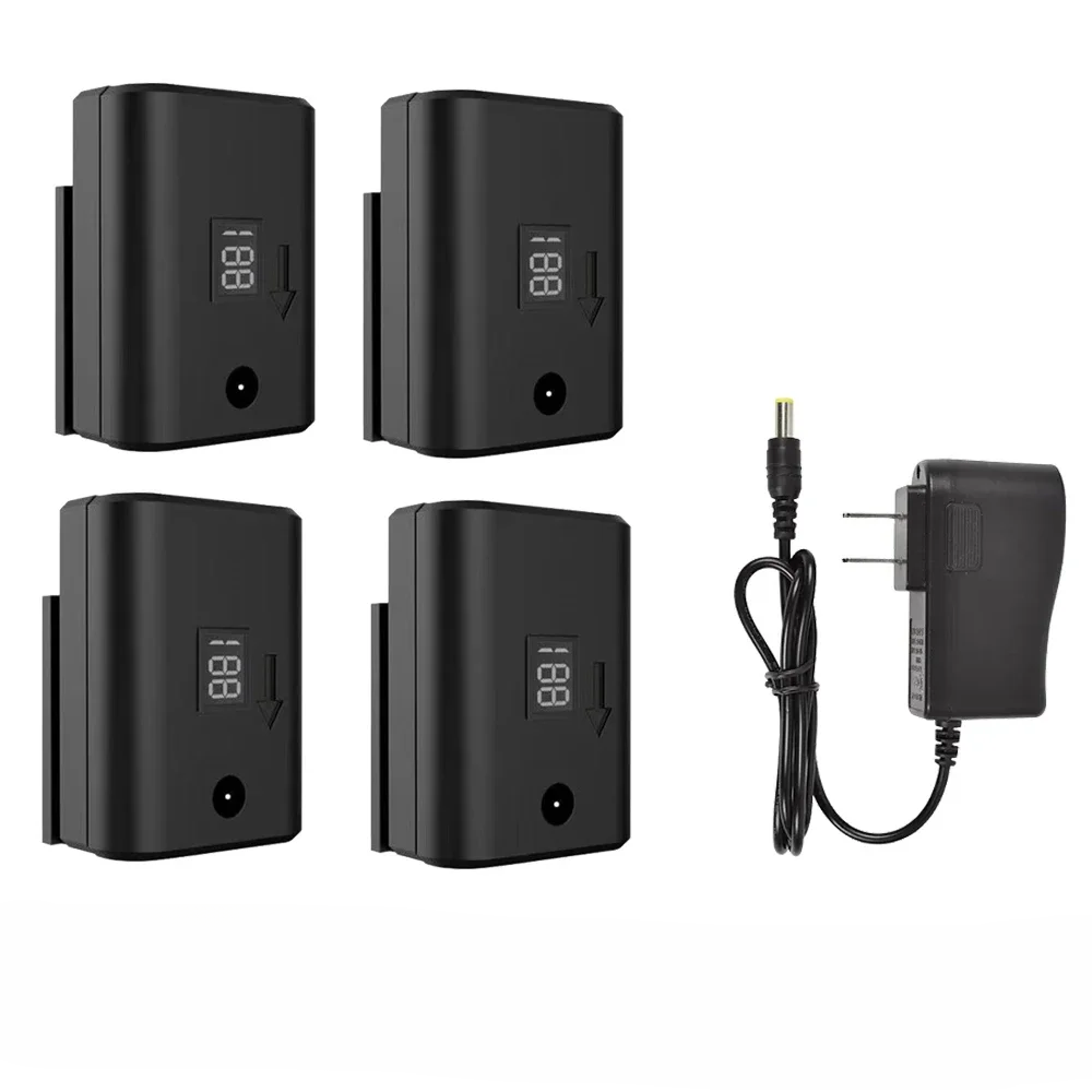 Batería de nivel de 3,7 V, batería de nivel recargable con luz roja y azul, pantalla Digital de gran capacidad, batería Universal de nivel de batería