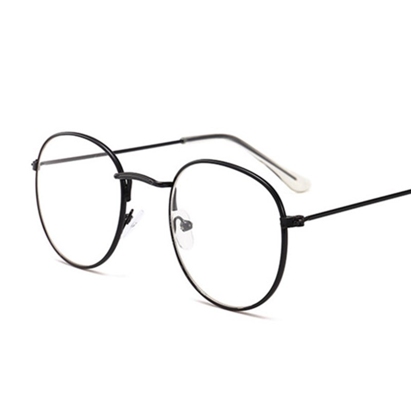 XojoX montura de gafas redondas de para hombre y mujer, monturas de gafas ópticas Unisex transparentes, gafas clásicas doradas