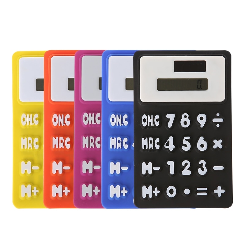 Foldable Soft Silicone Handheld Scientific Solar Calculator For School Office