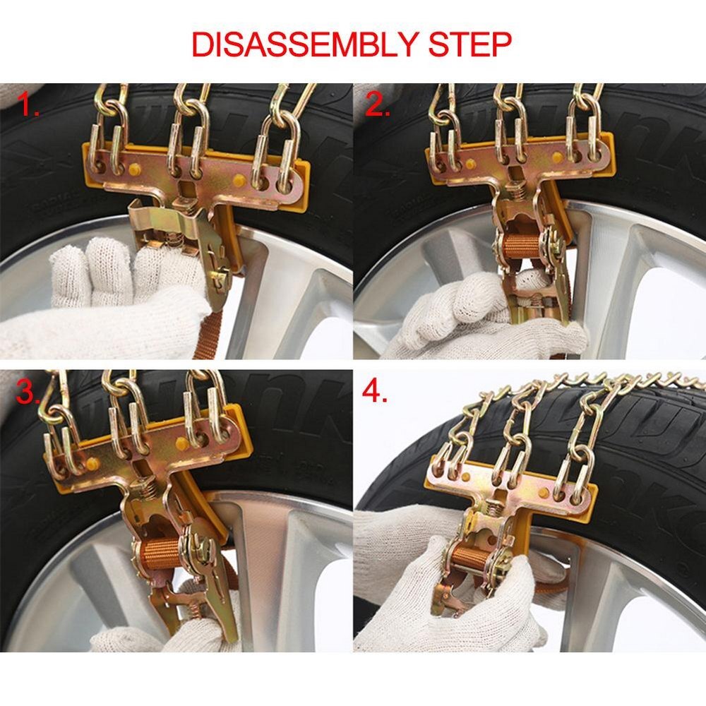 Universal Car Tire Snow Chain Metal Snow Chain Bold Manganese Steel Broken Ice Nail Wear-resistant Mud Snow Sand Car Accessories