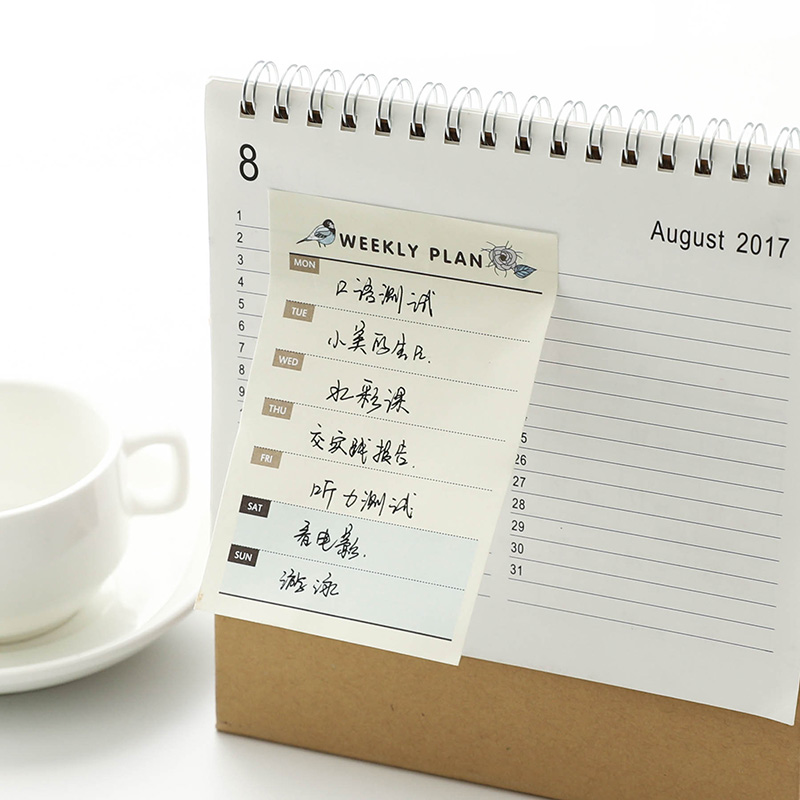 60Sheets Desktop Plan Book Notepad Sticky Note Tearable Notes Book Schedule Note Paper