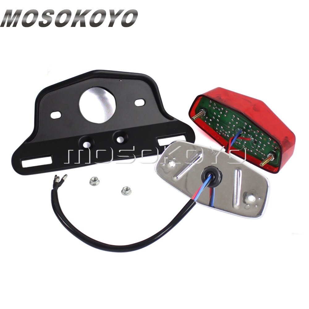 Motorfiets Lucas Achterlichten LED Vintage Brake Stop Licht Emark Achterlicht voor harley Chopper Scrambler Cafe Racer