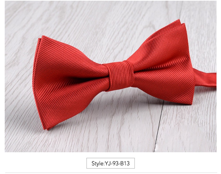 Herre sløyfe sommerfuglknute mann tilbehør luksuriøse sløyfer for menn svart halsbånd formell kommersiell dress bryllupsslips: Rød