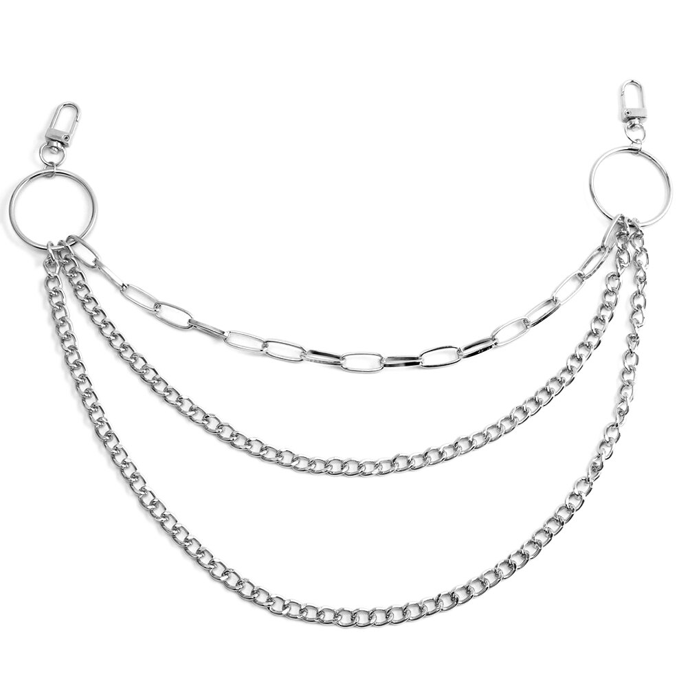 Eenvoudige Hartvormige Taille Chain Unisex Metalen Riem Ketting Broek Decoratie: F