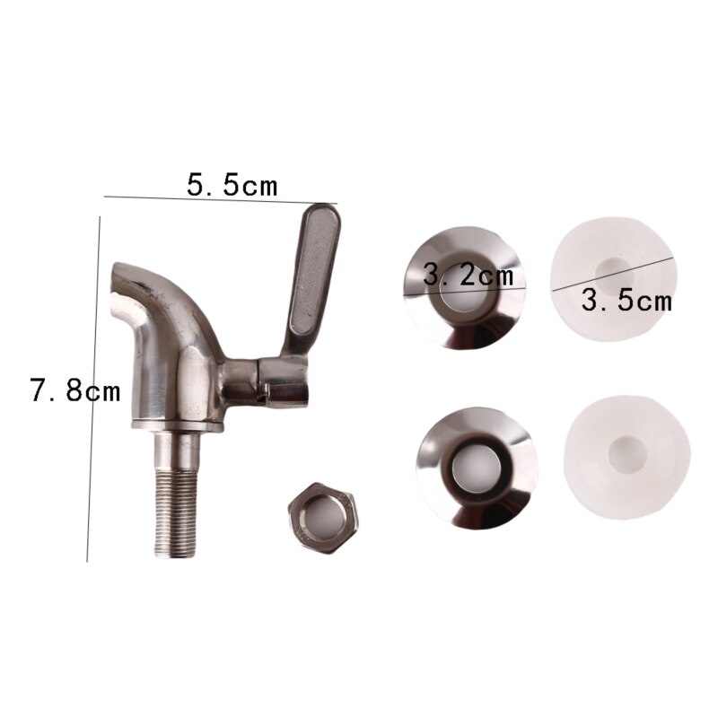 1PC Beverage Dispenser Water Mixer Tap Faucet Stainless Steel Juice Wine Beer Barrel Beverage Dispenser Bar Accessories