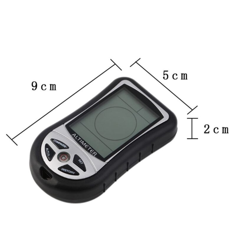 Digital 8 en 1 LCD brújula barómetro altímetro termo temperatura reloj calendario