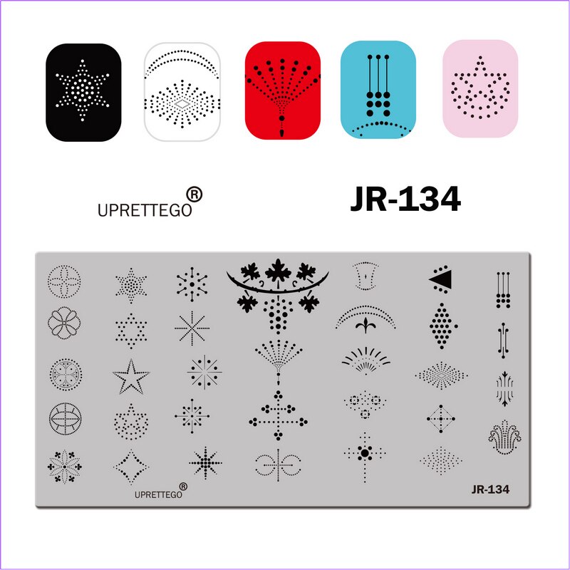 Stainless Steel Stamping Plate Template Xmas Dot Geometric Flower Bird Owl Pigeon Vintage Alphabet Nail Tool JR131-140: JR134