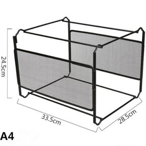 1 pcs Metal Desk Accessories Mesh Hanging File Folder Frame Documents Holder Organizador A4 FC Size for Company Office Supplies: A4