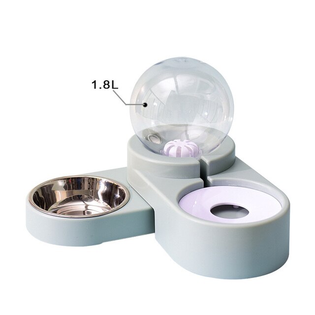 Automatic Pet Cat Bowl Dog for Cat Feeder Bowls Kitten Food Drinking Fountain 3L Capacity Dual-use Puppy Feeding Waterer Product: G blue
