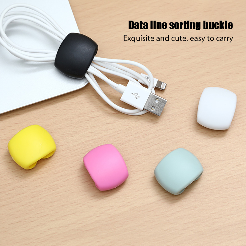 4Pcs Universal Line Storage Clip Desk Organizer Winder Portable Earphone Data Cable Storage Buckle Organizer collection