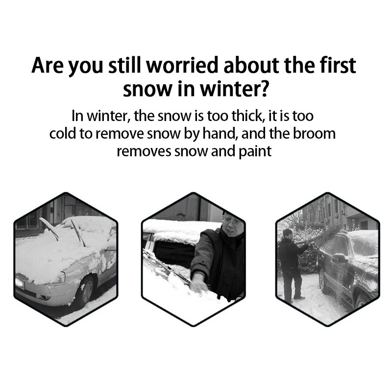 Retractable Winter Car Snow Shovel Snow Cleaning Glass Deicing Frosting 180 Degree Rotating Aluminum Alloy Ice Shovel Scraper