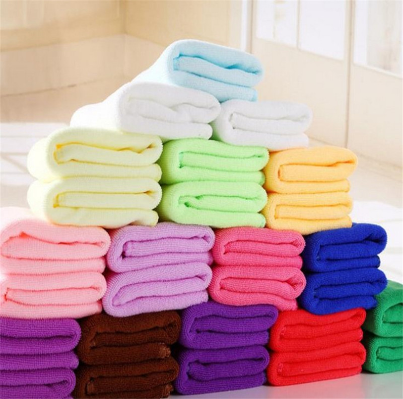 Microvezel absorberende reinigingsdoeken keukendoeken badkamer autowasdoekjes hotel vierkante handdoek effen gezichtshaarhanddoek