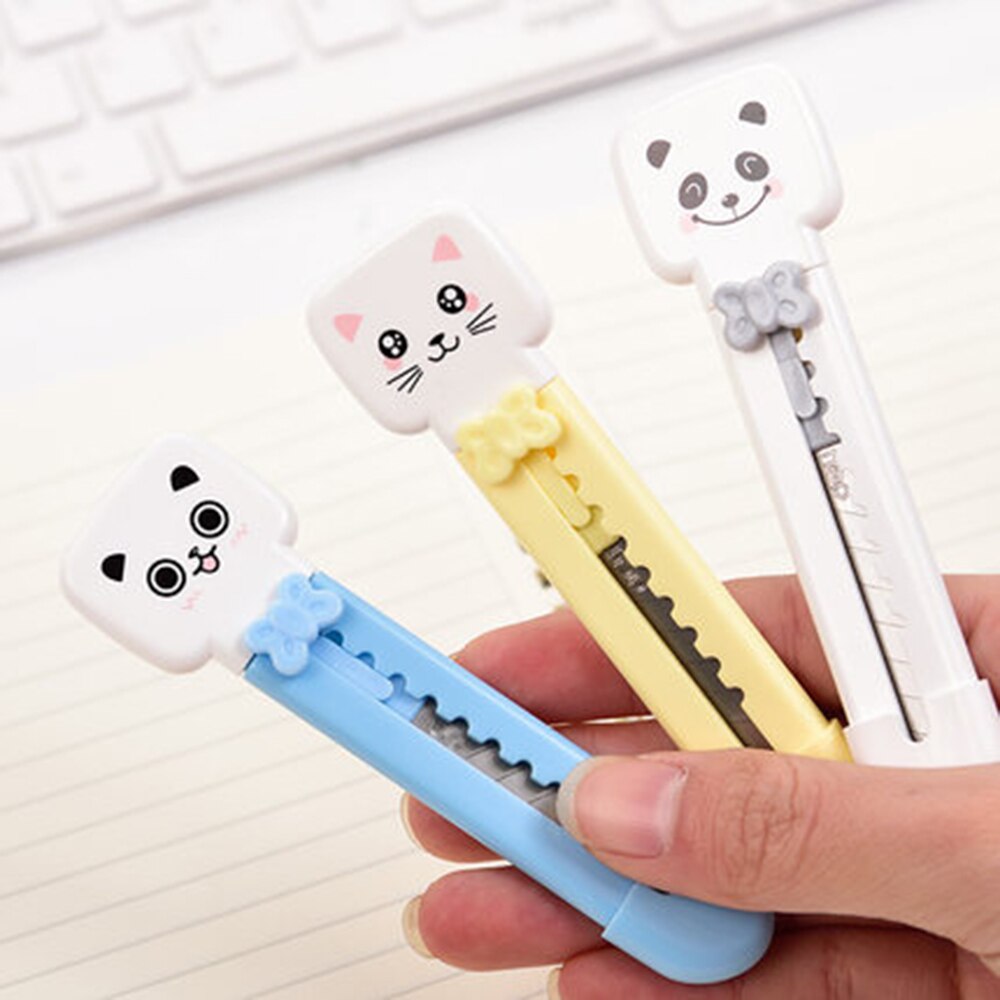 2 PCS Cute Little Knife Capable Student Mini Portable Utility Knife Envelope Letter Opener Paper Cutter