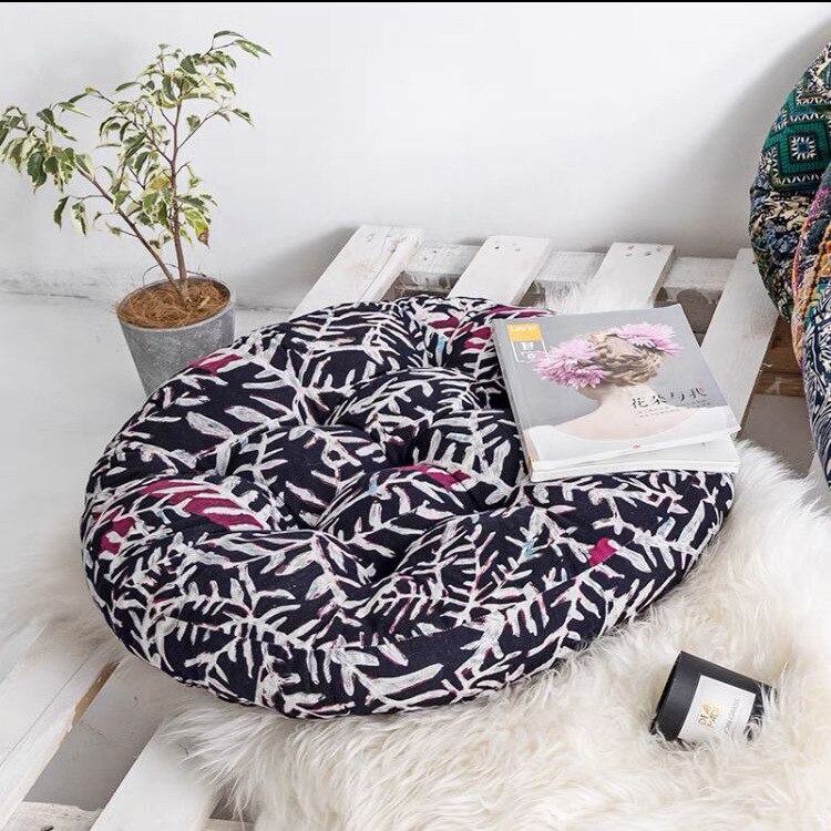 Round Thick Ground Futon Seat Cushion For Home Tatami Chair Mattress Pouf: K