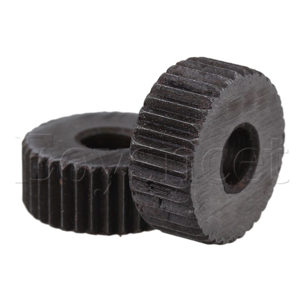 2 stück 1,6mm Pitch 19mm OD Einzigen Gerade Grob Muster Linear Rändelung Rad