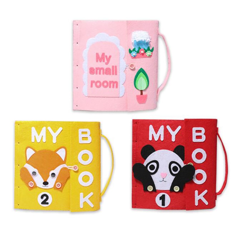 5 Styles DIY My First Cloth Book Infant Baby Felt Quiet Cloth Books Early Learning Educational Felt Material Development Book