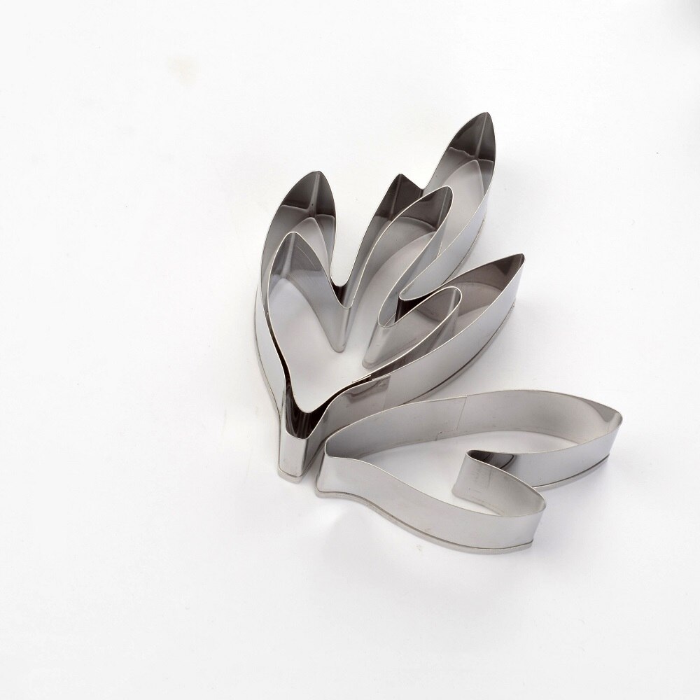 1 zestaw foremka robić wykrawania ciasteczek ze stali nierdzewnej kremówka kwiat skaleczenie piwonia liść odwróć Sugarcraft foremki robić ciasteczek i herbatników ciasto dekorowanie narzędzia: B