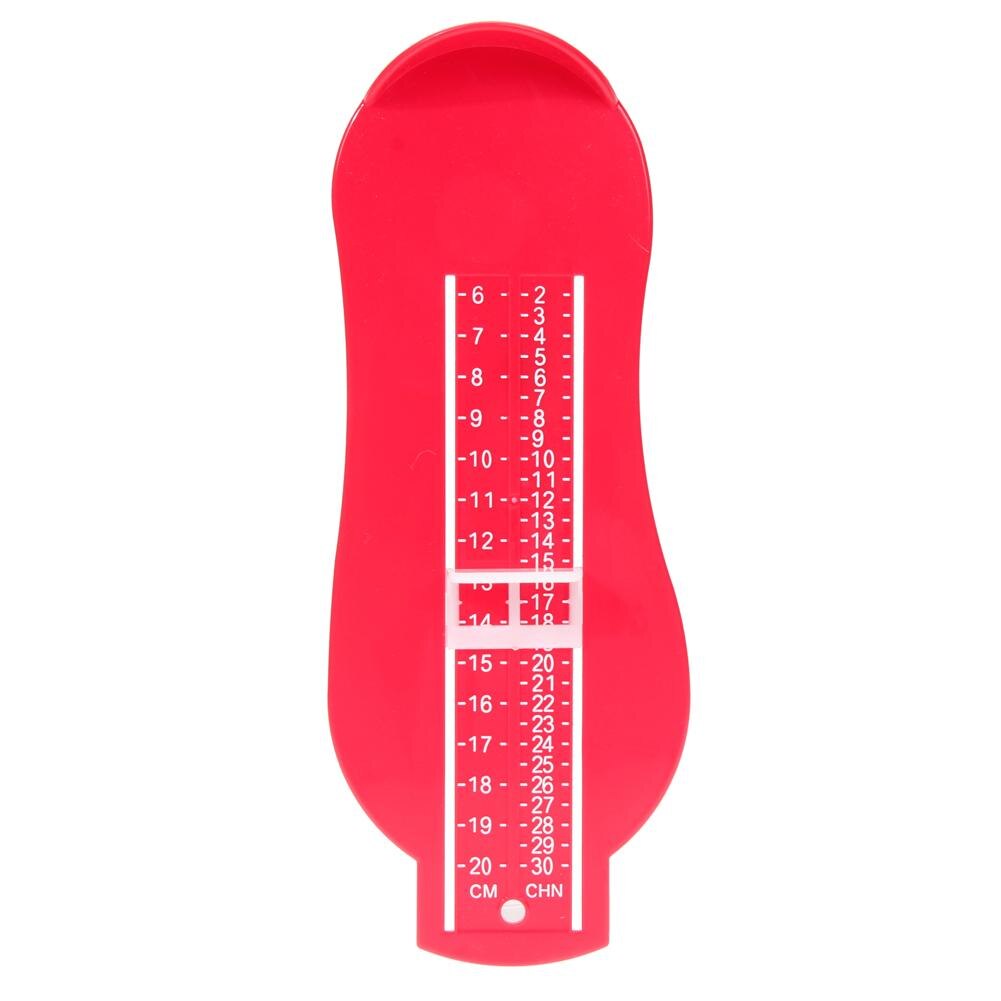 Børn baby pleje fod måle gauge sko størrelse måle lineal værktøj fittings baby børn fod baby sømtrimmer til børn: Rød