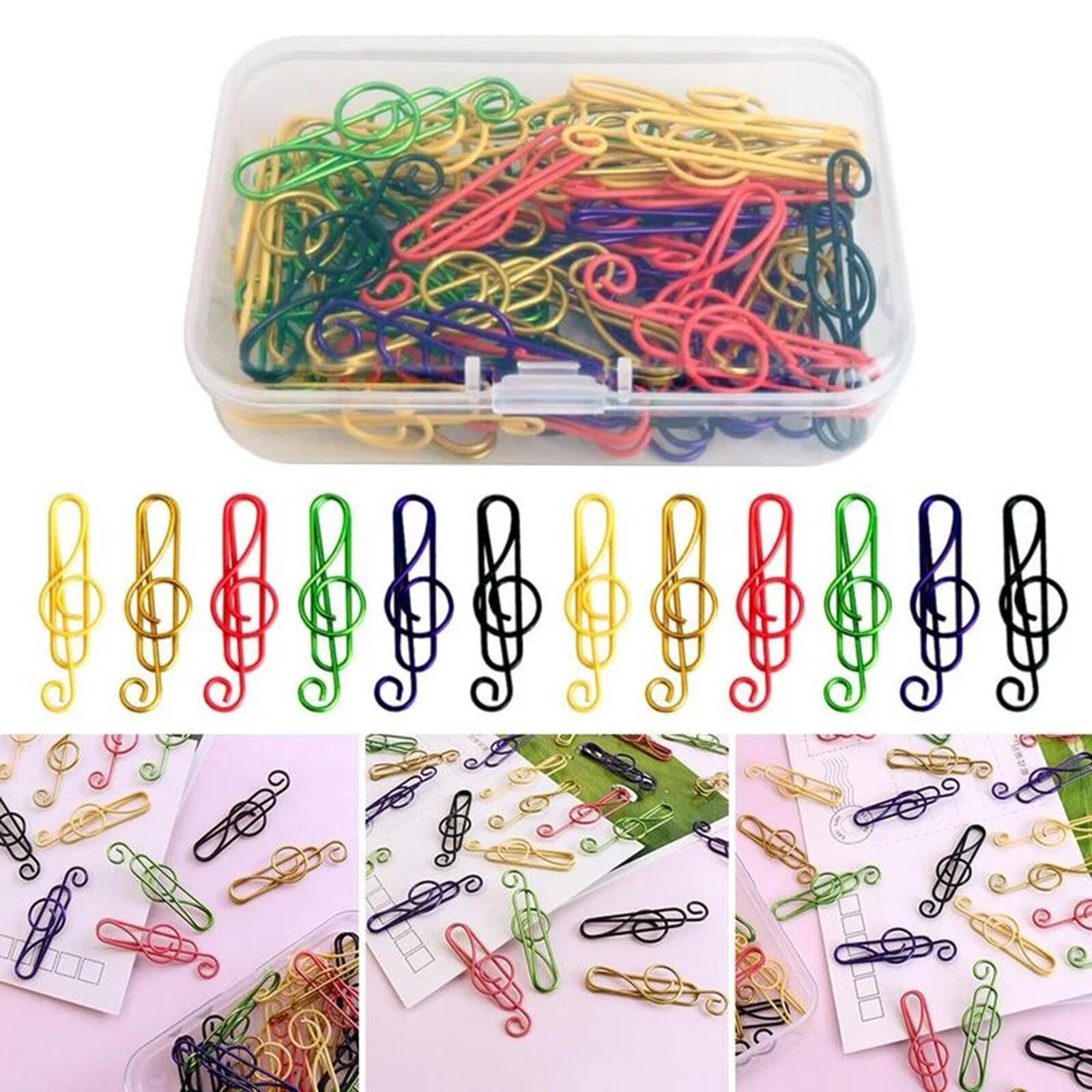 100x Paperclip School Notebook Memo Paperclip Document 40X12Mm Accessoires