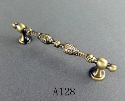 1pcs Antique Bronze Art Furniture Handles Drawer Wardrobe Kitchen Cabinets Cupboard Knobs Dresser Wine Cooler Pull Door Handle: A128