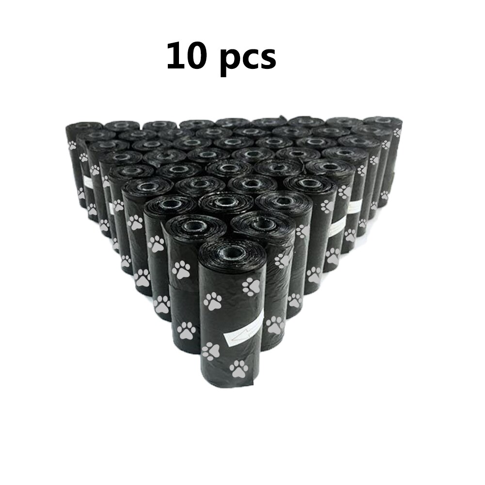Huisdier Afvalzak Dispenser Voor Hond Kak Tassen Bone Vorm Plastic Huisdier Kleine Hond Outdoor Afval Kak Bag 10 Roll huisdier Afval Kak Tassen: Black 10 Roll