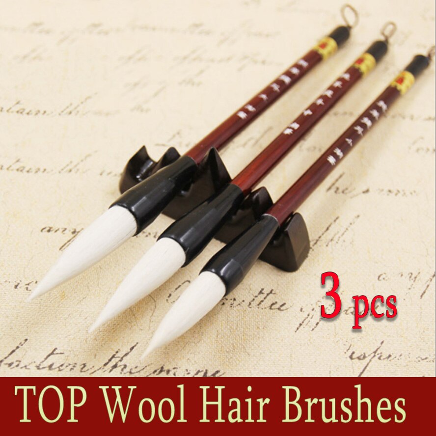 3 pcs Big Calligraphy Brushes wool hair brushes pen set for artist painting calligraphy art supplies