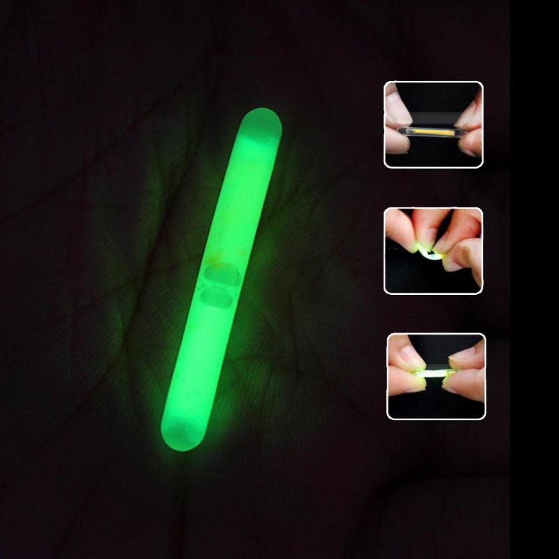15 stk /50 stk natfiskeri selvlysende flyder fluorescerende lys sticks glød stick fisk tilbehør fiskegrej værktøj 4.5 x 37/3 x 25mm