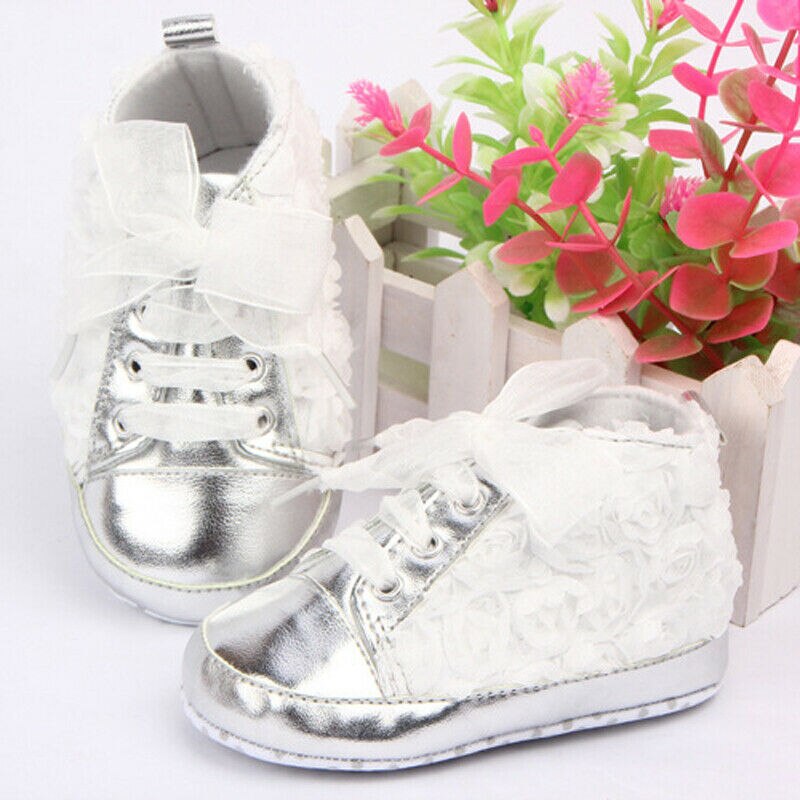 0-18M Baby Meisje Pu Lederen Schoenen Antislip Lace Bloemen Geborduurde Zachte Schoenen Prewalker Wandelschoenen Peuter kids Schoenen