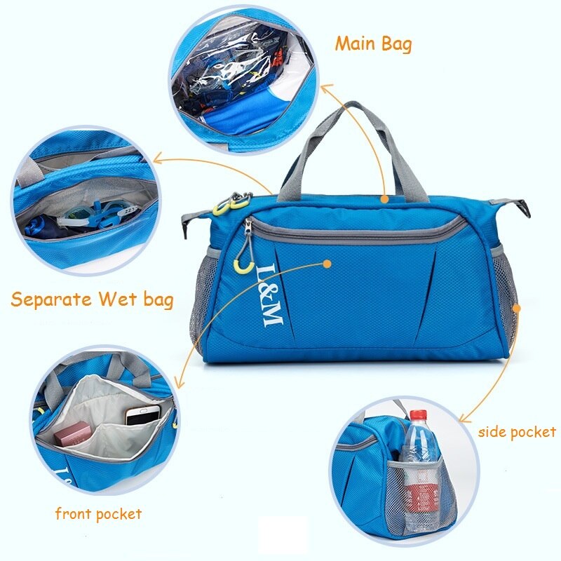 L & M léger et Durable sport Gym sac de sport femmes hommes pour Gym Fitness formation épaule sacs à main sac de Yoga bagages