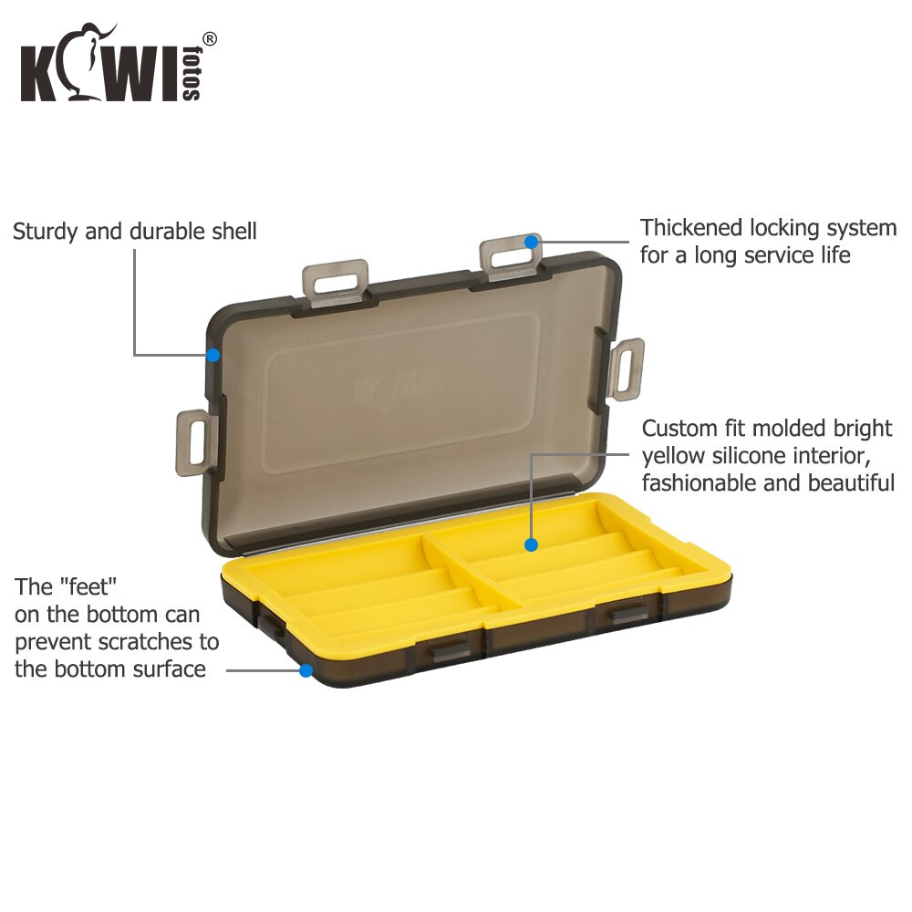 KIWI Silicone Waterproof Battery Storage Box Battery Holder Case For 8 AA or 14500 Batteries Container Organizer Box Case