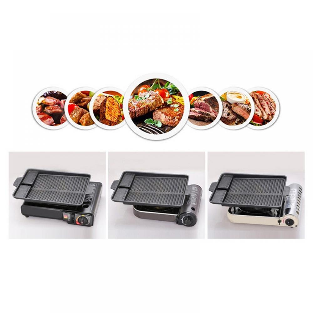 Koreaanse Griller Pan Bbq Grill Non-stick Maifan Gebraden Pan Samgyupsal Samgyeopsal Yakiniku Algemeen Gebruik Draagbare Butaan Gasfornuis