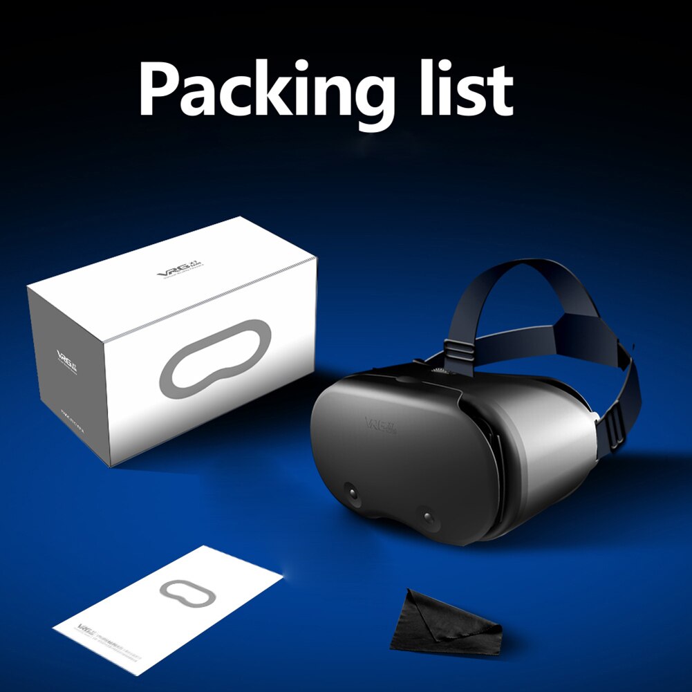 VRG Pro X7 3D VR Headset Smart Virtual Reality Glasses Helmet for 5-7 Inches Android iPhone Smartphones Phone Lenses Binoculars