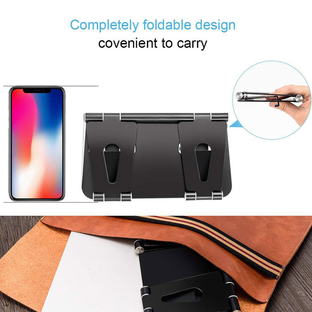 Dual Gerät Aluminium Faltbare Desktop-Halter für Handy Tablet 270 ° Rotation Einstellbar Stehen für Smartphone iPhone iPad