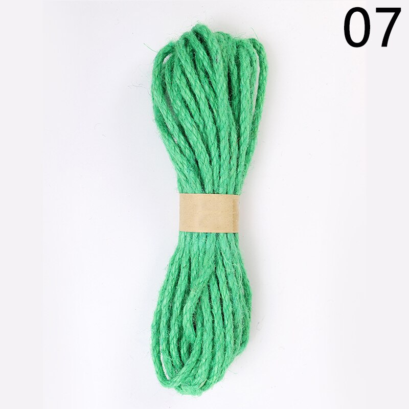 6mm 10meters/roll Burlap Rope Natural Jute Twine Burlap String Linen Rope Wedding Wrapping Cords Thread DIY decoration: 07