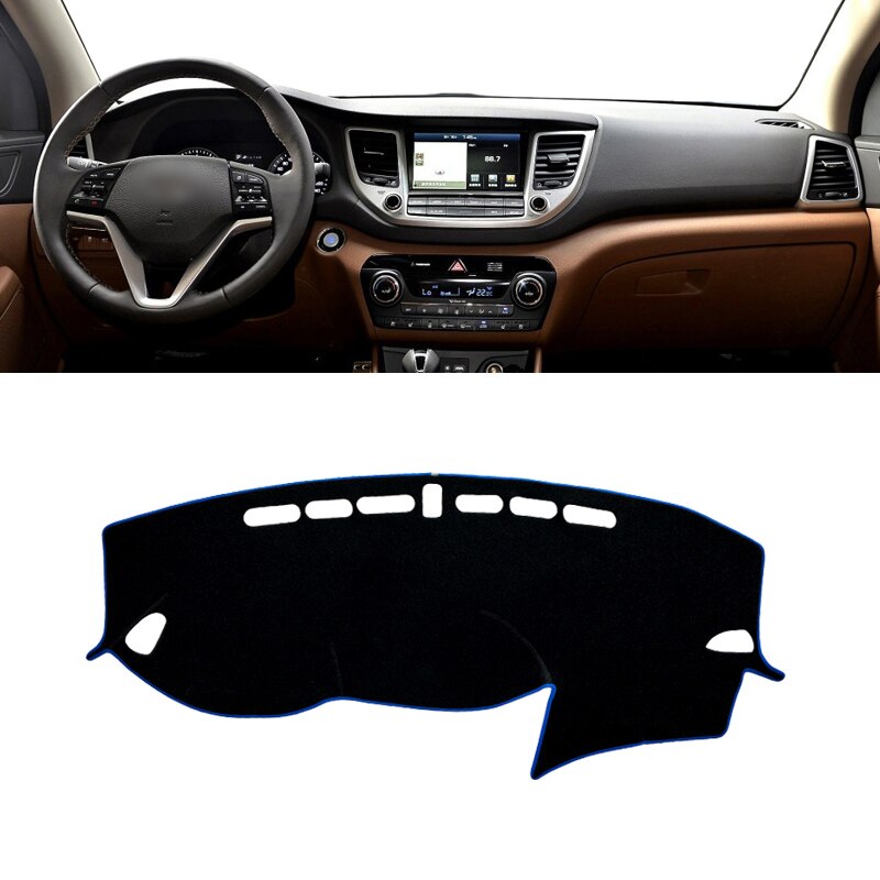 Para Hyundai Tucson , , , , , del tablero de instrumentos del coche cubierta evitar Luz de instrumento alfombra para tablero alfombras Accesorios: LHD 2015-2018 Blue