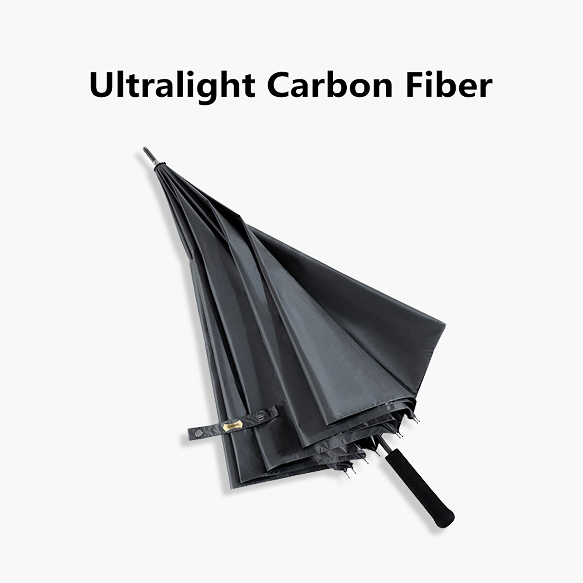 Paraguas de fibra de carbono para hombre y mujer, sombrilla ultraligera de lujo con mango largo, protector solar, solo 210g