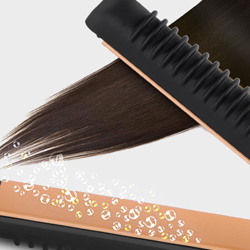 Rizador de cerámica para cabello corto, alisador de Pelo fino, herramientas ajustables de peinado rápido