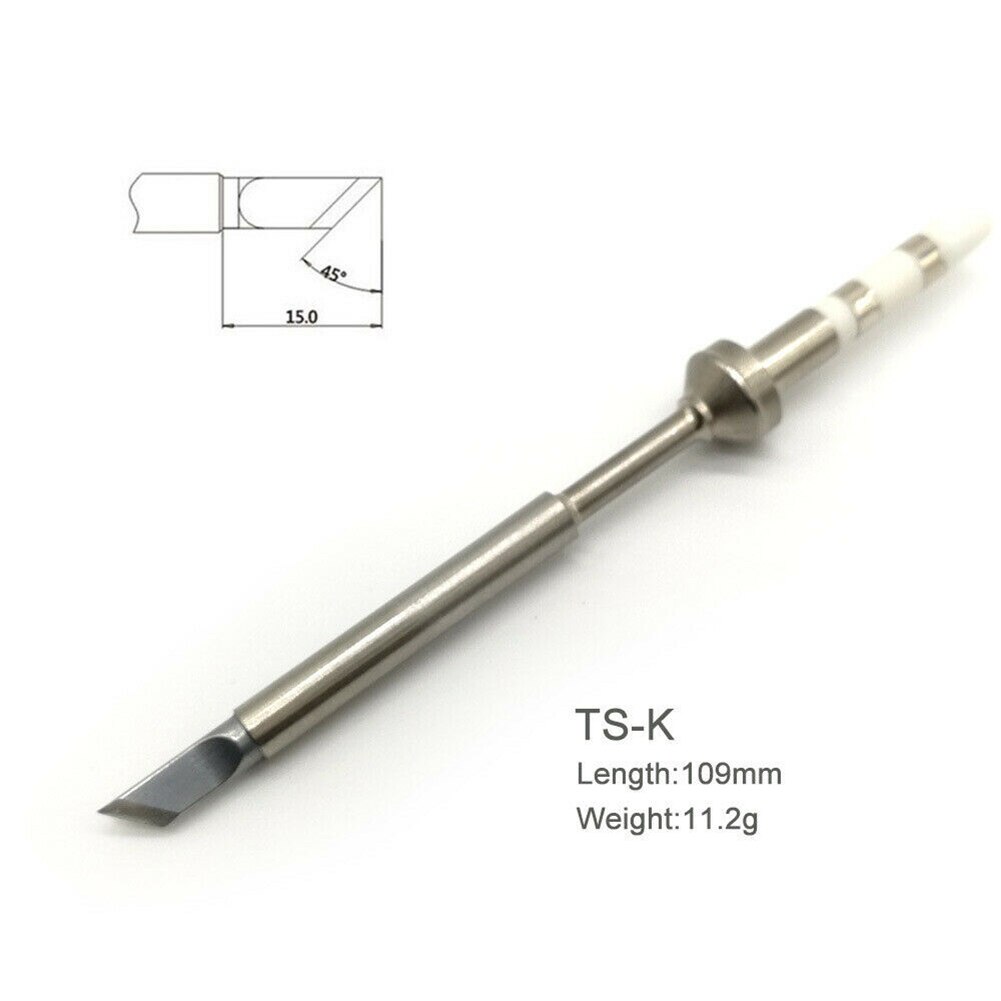 Silver Solder Tip Metal Workshop Equipment 105mm Soldering Iron For TS100
