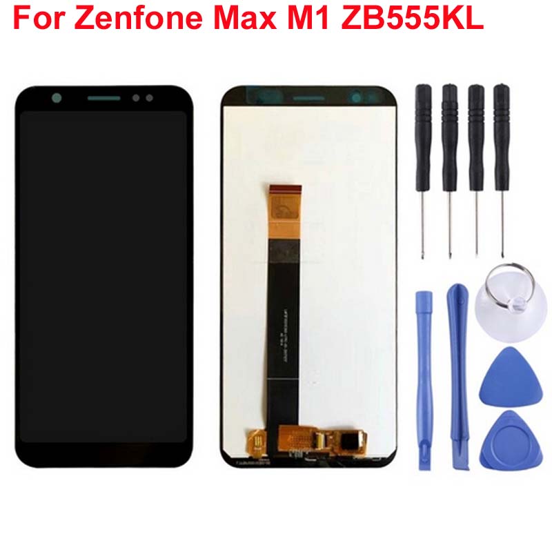5.5 ''Voor Asus Zenfone Max M1 ZB555KL Lcd Display Panel Touch Screen Digitizer Glas Sensor Vergadering Vervangende Onderdelen + frame