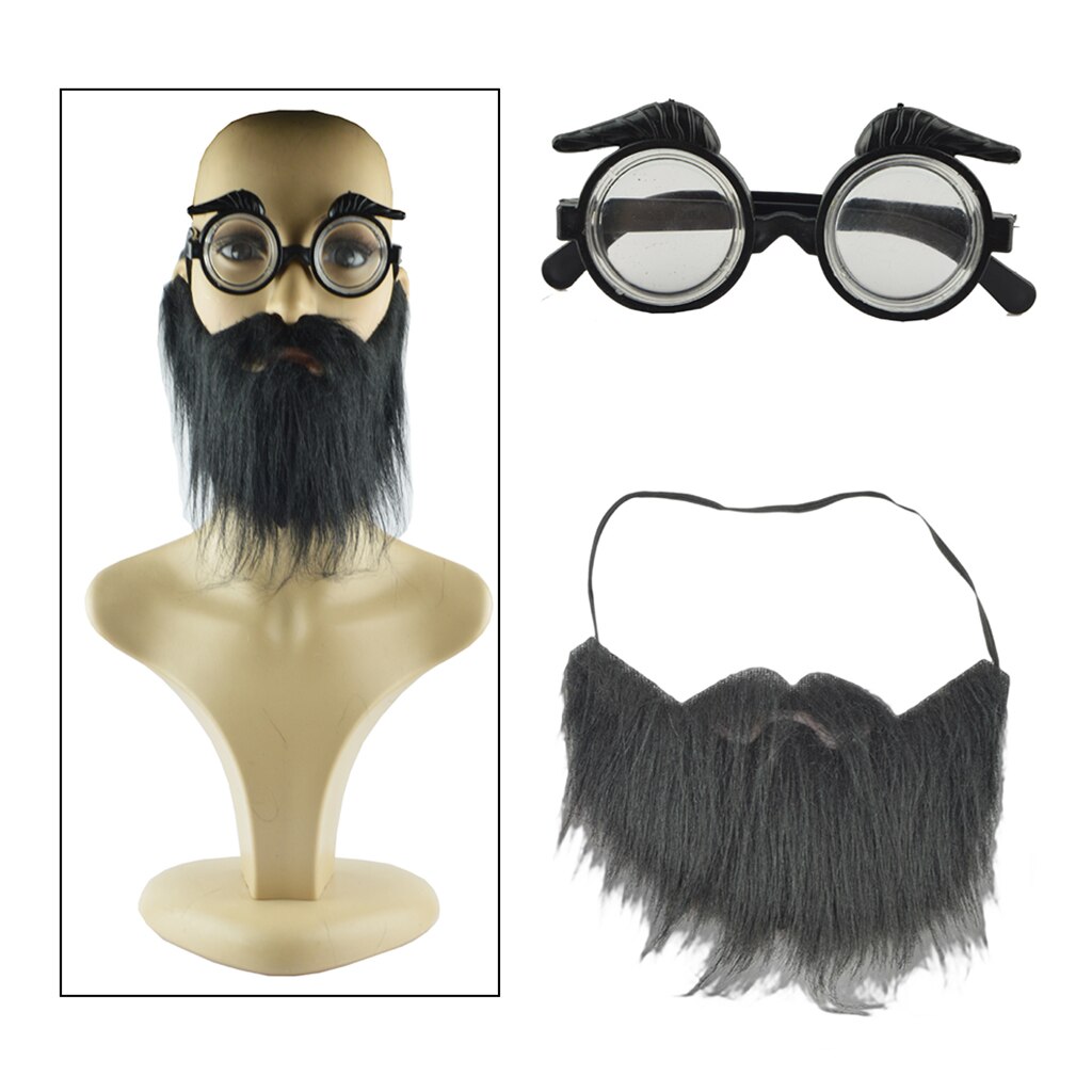 Funny Costume Halloween Large Beard Glasses Disguise Eyebrows and Mustache Glasses Party Props