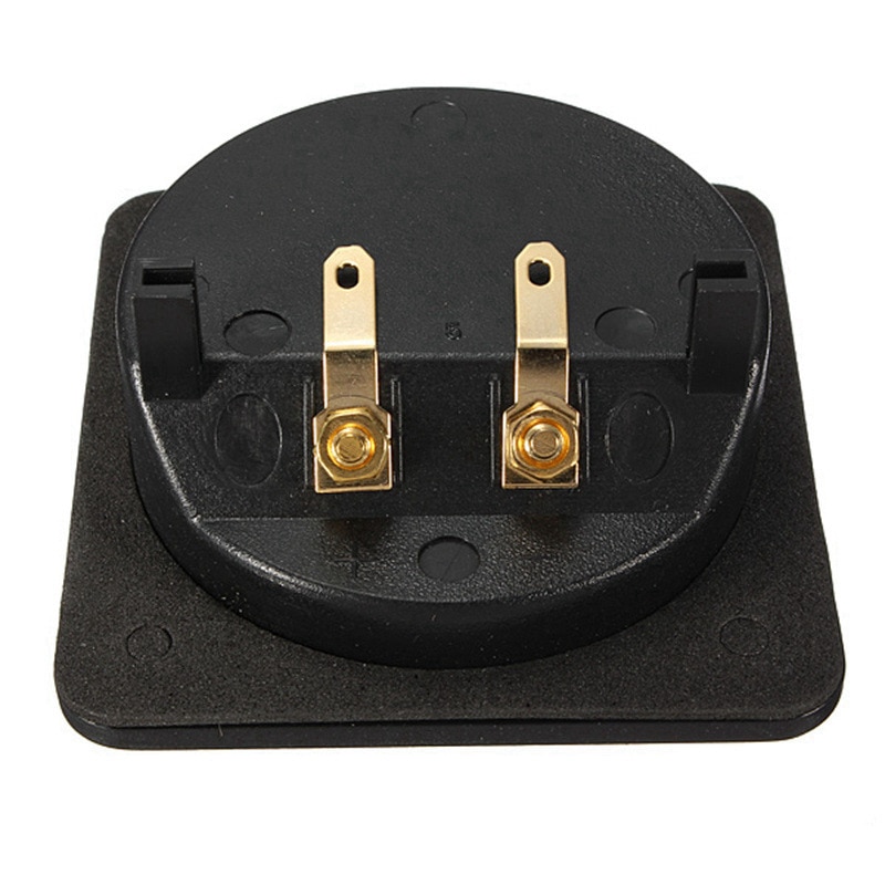 LEORY Square Speaker Junction Box Recessed Speaker Terminal Board With 2 Copper Screw Binding Ports