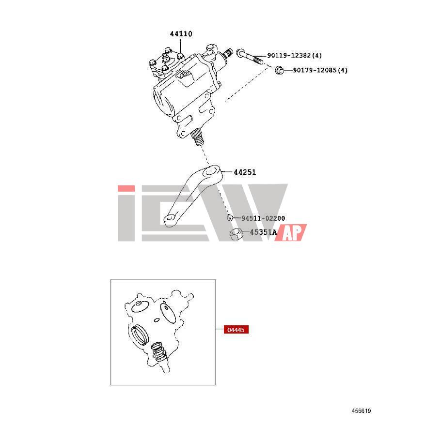 Power steering rack gear repair gasket Kit For Toyota LAND CRUISER 1990-2007