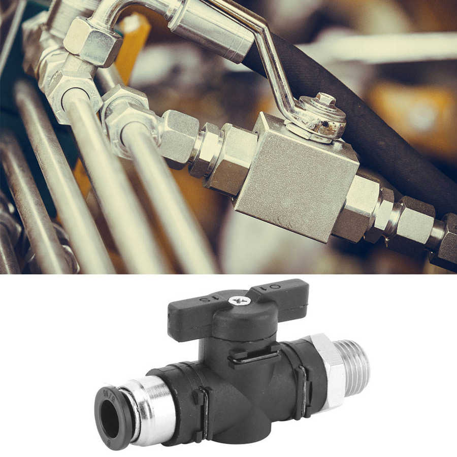 Pneumatic Valve Air Pipe Joint Valve 8mm Air Quick Fitting BSPP Male 1/4 3/8 1/2