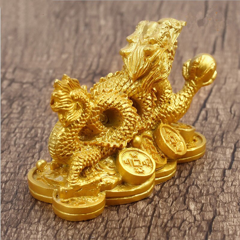 Chinese auspicious dragon statuette Resin sculpture Feng Shui Decoration Home living room bedroom office decoration dragon