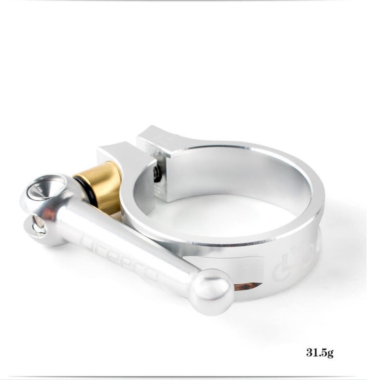 Vouwfiets Quick Release Zadel Klem Fietsen Zadelpen Zadelpennen Legering Klem 41Mm Zadelpenklem Voor 33.9Mm zitbuis: Silver